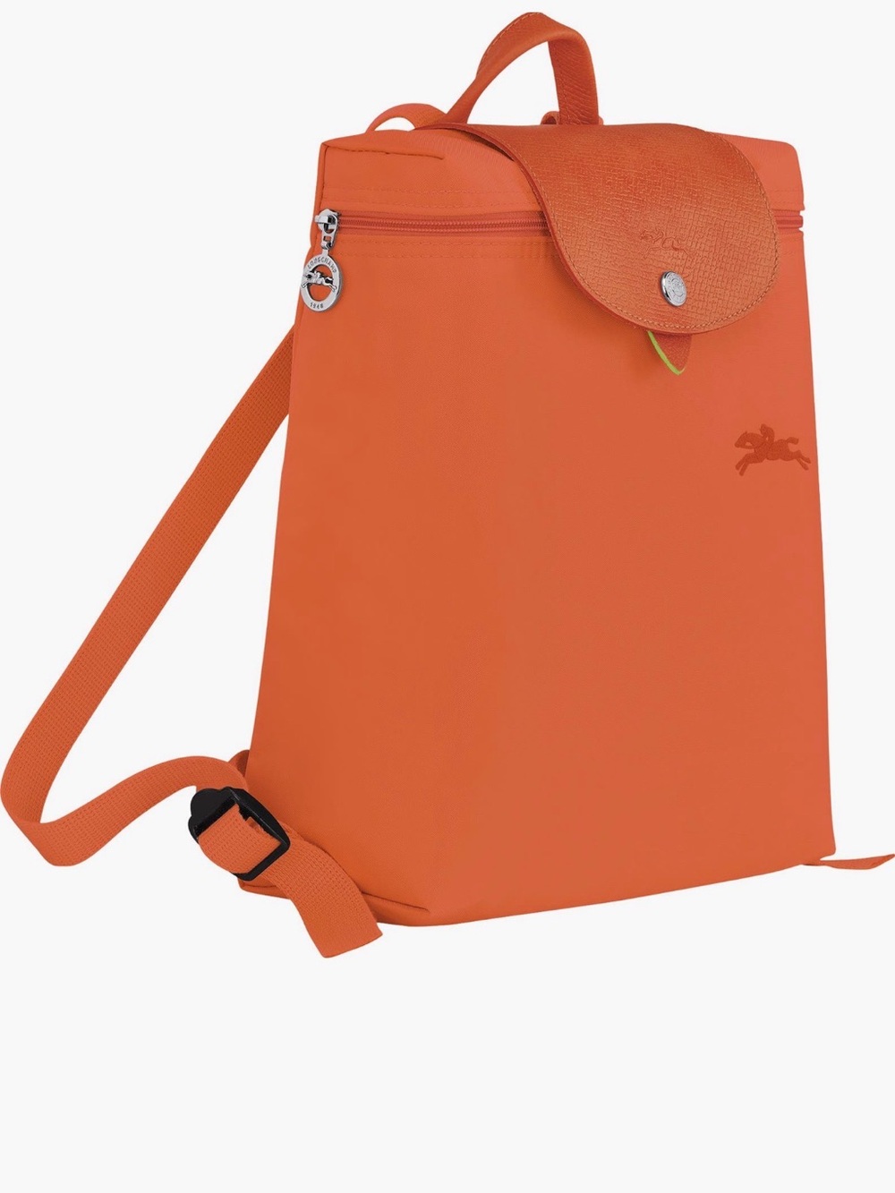 Longchamp Orange Le Pliage Recycled Canvas Backpack - Picture 2 of 12